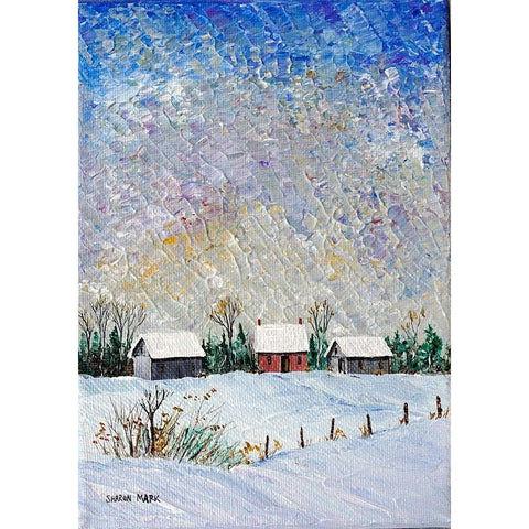 Cloudy Afternoon White Modern Wood Framed Art Print by Mark, Sharon