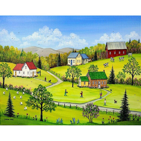 Spring Splendour Gold Ornate Wood Framed Art Print with Double Matting by Mark, Sharon