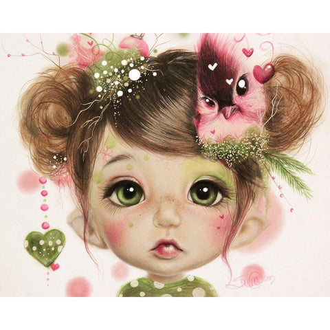 Penelope - MunchkinZ Elf White Modern Wood Framed Art Print by Sheena Pike Art