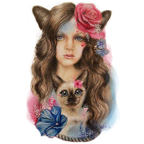 Sweetheart - Only Friend In The World White Modern Wood Framed Art Print by Sheena Pike Art