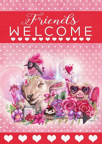 Dreaming of a Sweet Valentine White Modern Wood Framed Art Print with Double Matting by Sheena Pike Art