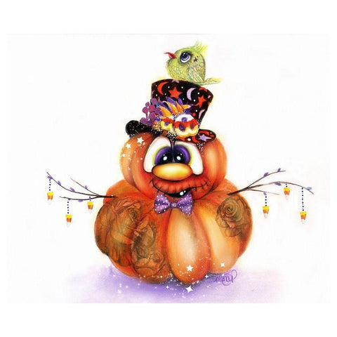 Jack O Man 3 Gold Ornate Wood Framed Art Print with Double Matting by Sheena Pike Art