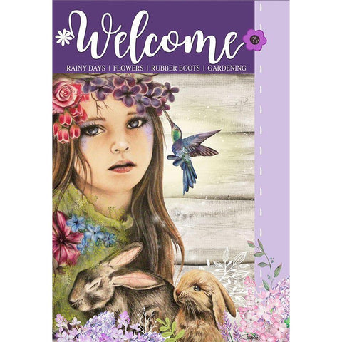 Spring - Seasons Series - Sign Flag Design Black Modern Wood Framed Art Print by Sheena Pike Art