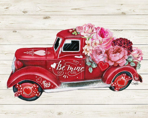 Be Mine Ltd Old Truck Collection White Modern Wood Framed Art Print with Double Matting by Sheena Pike Art