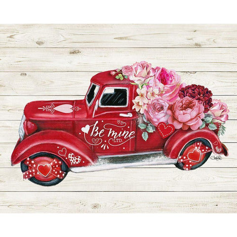 Be Mine Ltd Old Truck Collection Black Modern Wood Framed Art Print with Double Matting by Sheena Pike Art