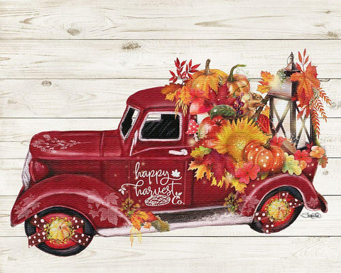 Happy Harvest Co Old Truck Collection White Modern Wood Framed Art Print with Double Matting by Sheena Pike Art