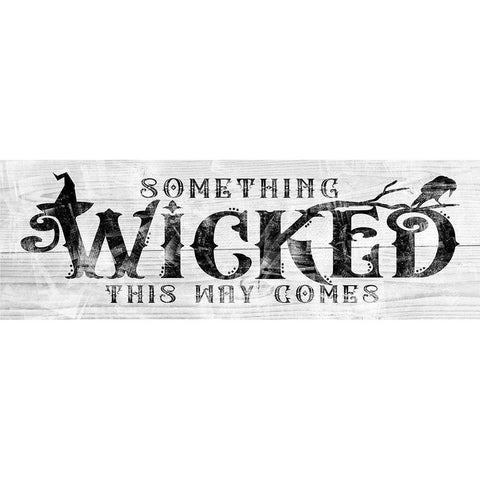 Something Wicked this Way Comes 2 White Modern Wood Framed Art Print by Sheena Pike Art