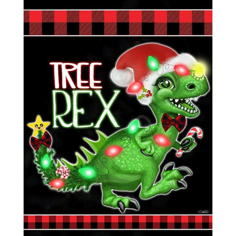 Tree Rex White Modern Wood Framed Art Print by Sheena Pike Art
