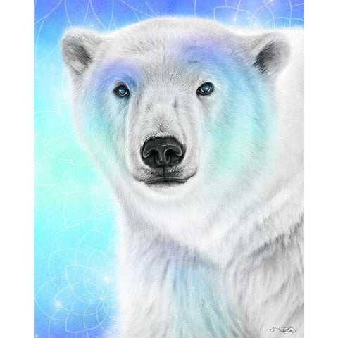 Pastel Dream - Polar Bear Gold Ornate Wood Framed Art Print with Double Matting by Sheena Pike Art