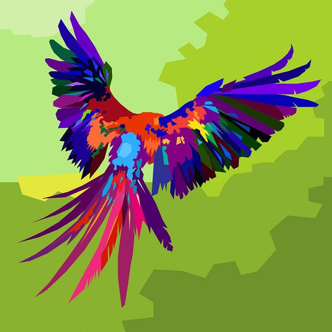 Bird 002 White Modern Wood Framed Art Print by Pansanit, Surapol