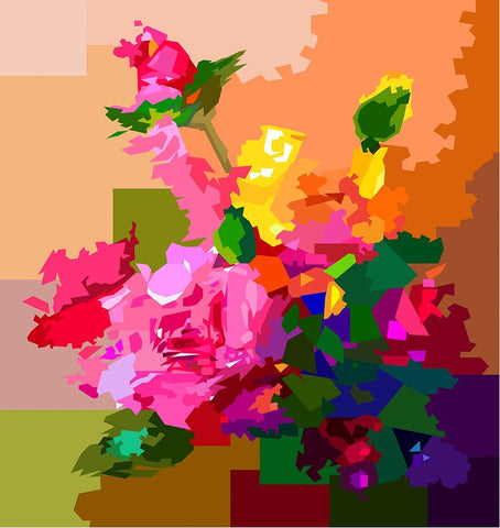 Beautiful Rose White Modern Wood Framed Art Print with Double Matting by Pansanit, Surapol