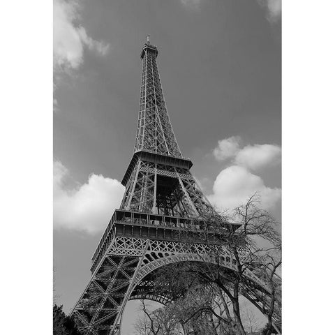 Eiffel To The Sky Black Modern Wood Framed Art Print with Double Matting by Susan Vizvary Photography