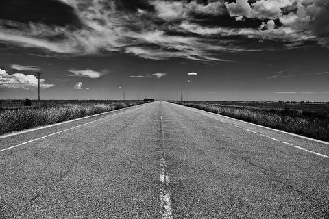 The Long Road Black Ornate Wood Framed Art Print with Double Matting by Susan Vizvary Photography