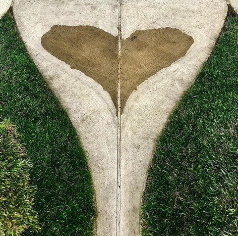 Water Heart  White Modern Wood Framed Art Print with Double Matting by Susan Vizvary Photography