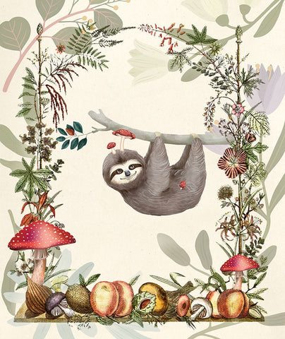 Hanging Out Black Ornate Wood Framed Art Print with Double Matting by The Font Diva