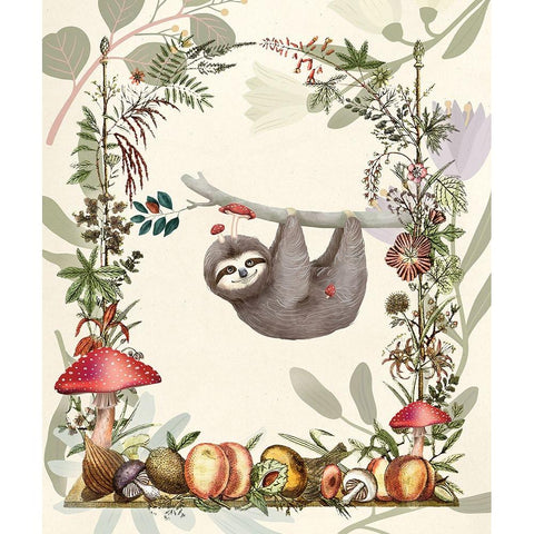 Hanging Out Gold Ornate Wood Framed Art Print with Double Matting by The Font Diva