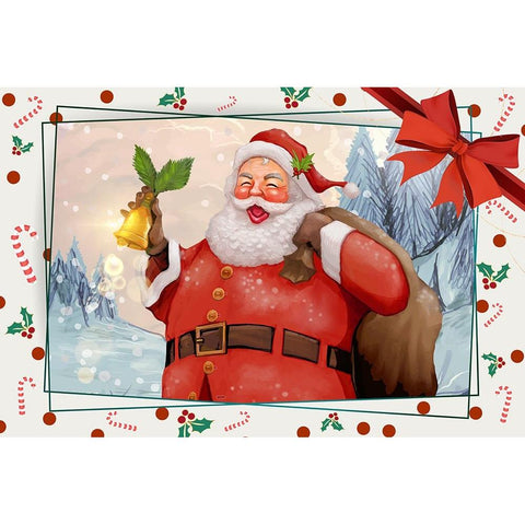 Holly Jolly Christmas White Modern Wood Framed Art Print by The Font Diva