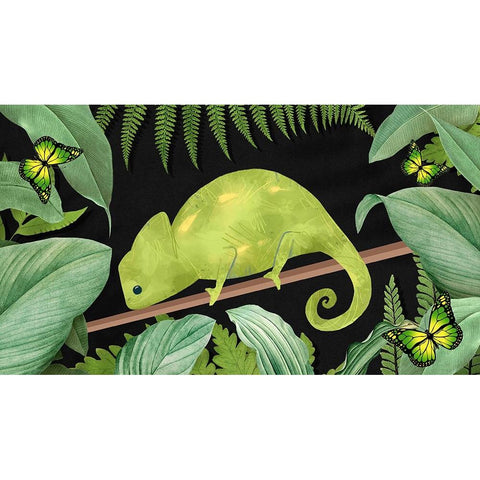 Not Easy Being Green Black Modern Wood Framed Art Print by The Font Diva