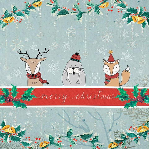 Merry Christmas White Modern Wood Framed Art Print by The Font Diva