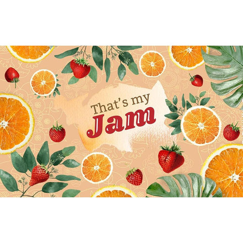 Thats My Jam White Modern Wood Framed Art Print by The Font Diva