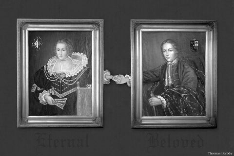 Eternal Beloved Black Ornate Wood Framed Art Print with Double Matting by Barbey, Thomas