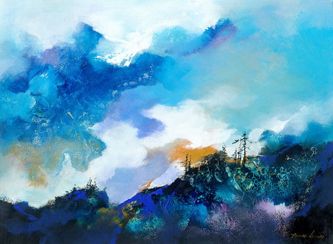 Above the Clouds 2 Black Ornate Wood Framed Art Print with Double Matting by Leung, Thomas