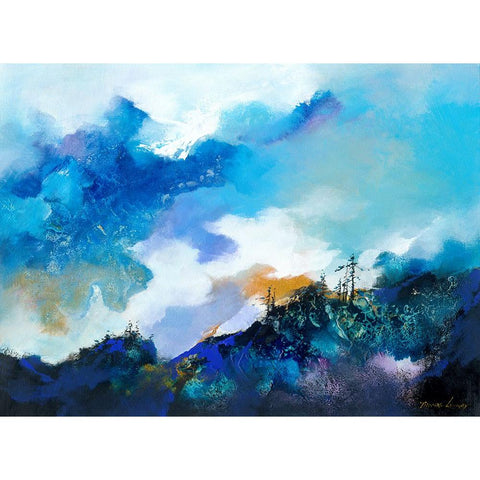 Above the Clouds 2 Black Modern Wood Framed Art Print by Leung, Thomas