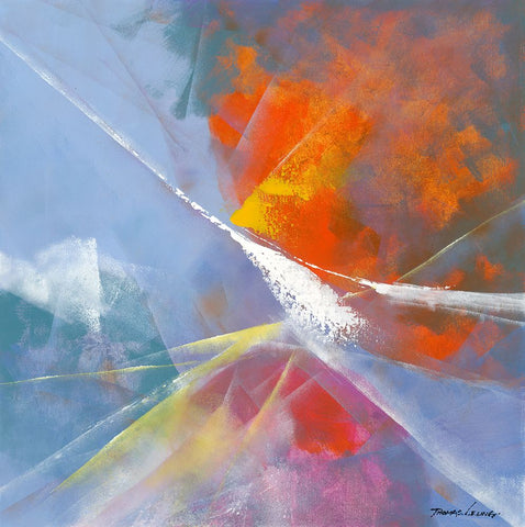 Dancing Purple Black Ornate Wood Framed Art Print with Double Matting by Leung, Thomas