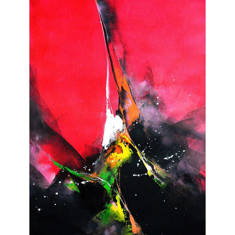 Action Black Modern Wood Framed Art Print by Leung, Thomas