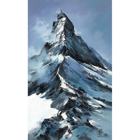 Apex Black Modern Wood Framed Art Print with Double Matting by Leung, Thomas