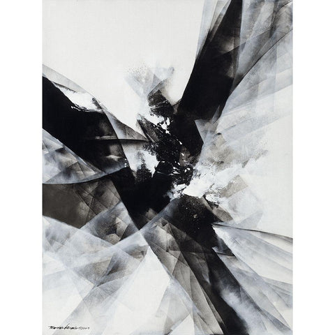 Crisscross White Modern Wood Framed Art Print by Leung, Thomas