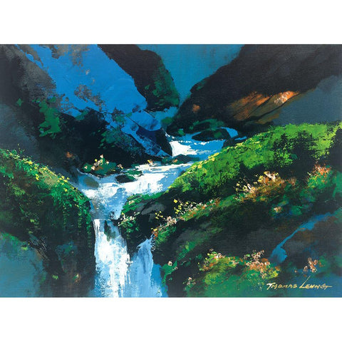 Creek White Modern Wood Framed Art Print by Leung, Thomas