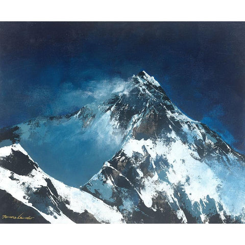 Snow Peak White Modern Wood Framed Art Print by Leung, Thomas