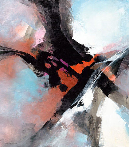 Motivation Black Ornate Wood Framed Art Print with Double Matting by Leung, Thomas