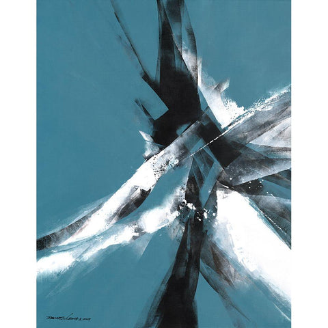 Power Black Modern Wood Framed Art Print by Leung, Thomas