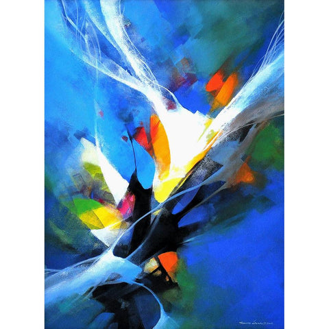 Surprise White Modern Wood Framed Art Print by Leung, Thomas
