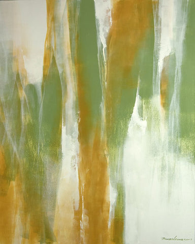 Symphony of Color White Modern Wood Framed Art Print with Double Matting by Leung, Thomas