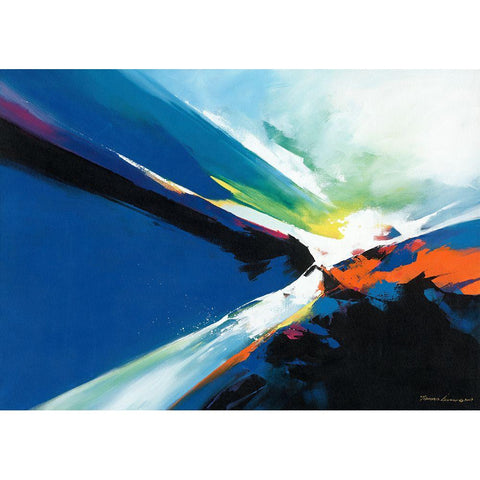 Power and Velocity White Modern Wood Framed Art Print by Leung, Thomas