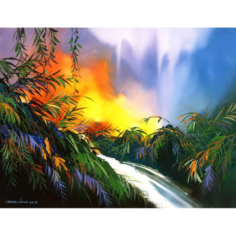 Meadow Brook Black Modern Wood Framed Art Print by Leung, Thomas