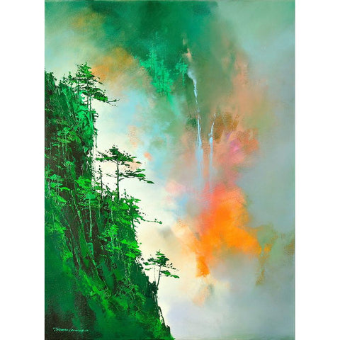 Wonderland Black Modern Wood Framed Art Print by Leung, Thomas