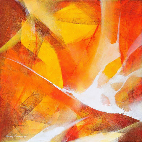 Fly Up White Modern Wood Framed Art Print by Leung, Thomas