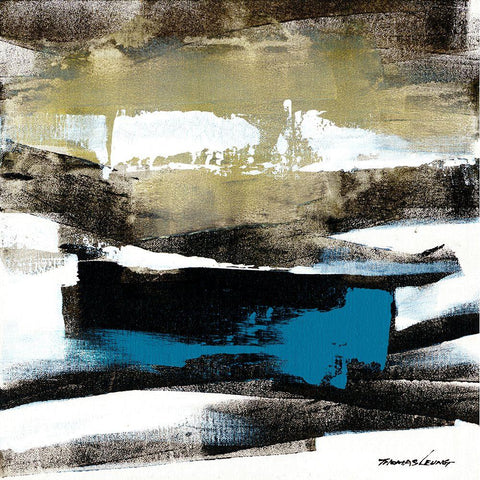 Wave 10 Black Modern Wood Framed Art Print by Leung, Thomas
