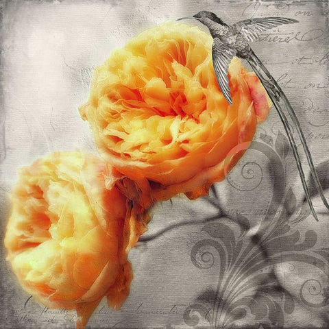 Dan Le Jardin Gold Ornate Wood Framed Art Print with Double Matting by Lavoie, Tina