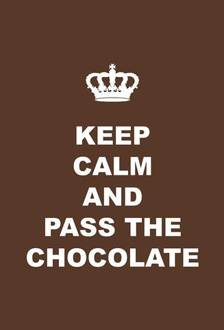 Pass The Chocolate White Modern Wood Framed Art Print with Double Matting by Lavoie, Tina