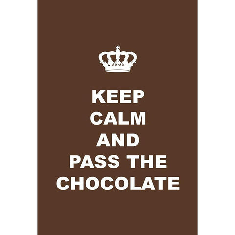 Pass The Chocolate White Modern Wood Framed Art Print by Lavoie, Tina