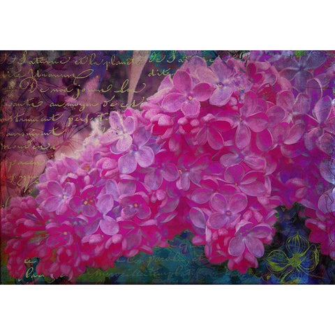 Vintage Lilacs Gold Ornate Wood Framed Art Print with Double Matting by Lavoie, Tina