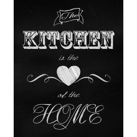 The Kitchen Is The Heart Gold Ornate Wood Framed Art Print with Double Matting by Lavoie, Tina