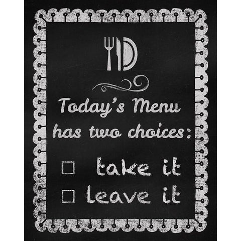 Todayâ€™s Menu White Modern Wood Framed Art Print by Lavoie, Tina