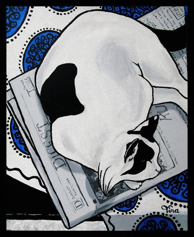 Patch Black Ornate Wood Framed Art Print with Double Matting by Lavoie, Tina