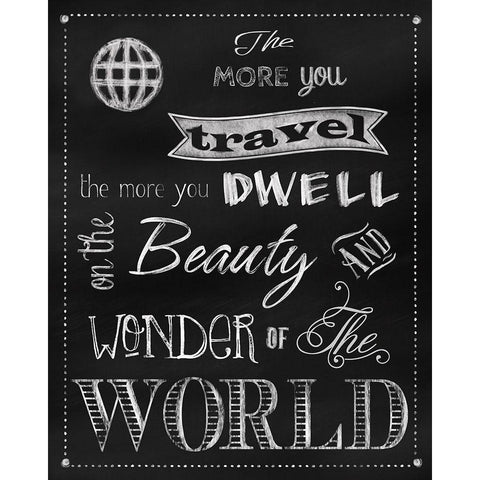 The More You Travel Gold Ornate Wood Framed Art Print with Double Matting by Lavoie, Tina